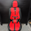 FORRO DE ASIENTO CUERINA NEGRO CON ROJO