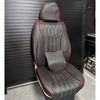 FORRO DE ASIENTO CUERINA NEGRO CON ROJO