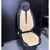 FORRO DE ASIENTO CUERINA BUTACA NEGRO CON BEIGE