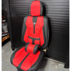 FORRO DE ASIENTO CUERINA NEGRO CON ROJO