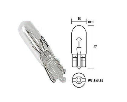 BOMBILLO 12V/5W UN CONTACTO (COLA PESCADO)