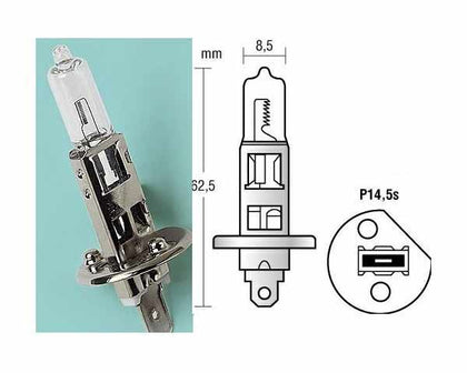 BOMBILLO HALOGENO H1 12V/55W  UN CONTACTO BASE