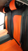 FORRO DE ASIENTO SUPER DELUXE NEGRO/NARANJA CUERINA