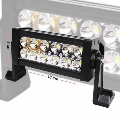 BARRA DE LED GY 36W-4 WH 12 LED 18CM X 7.5CM BLANCA