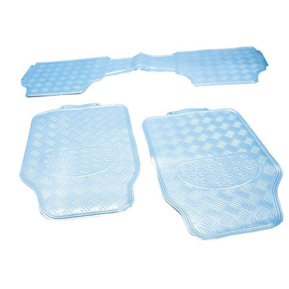 JUEGO DE TAPETES METALIZADO 3PCS AZUL CELESTE