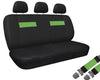 FORRO DE ASIENTO EN POLIESTER NEGRO/VERDE