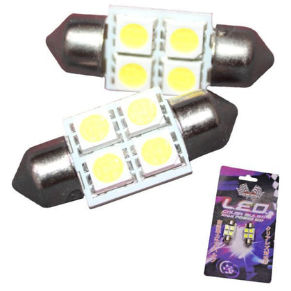 BOMBILLO 31MM 4SMD 5050 BLANCO LED HIGH POWER