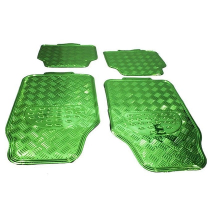 JUEGO DE TAPETES MTEALIZADO VERDE 4 PCS