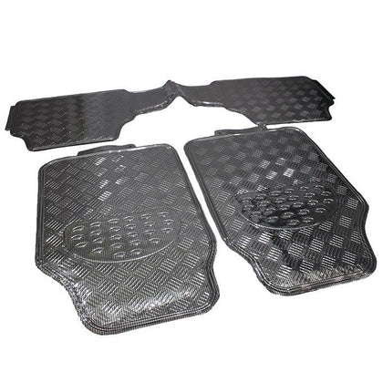 JUEGO DE TAPETES METALIZADOS CARBONO 3PCS