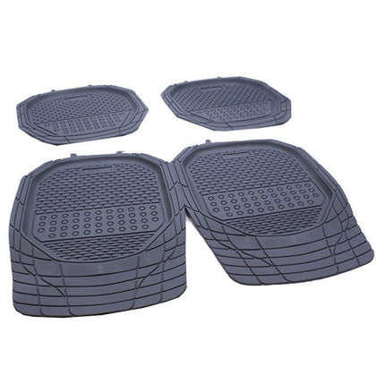 JUEGO DE TAPETES PVC GRIS 4PCS