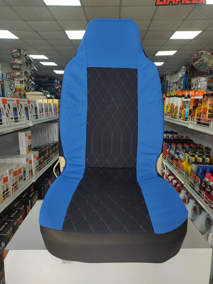 FORRO DE ASIENTO POLIESTER NEGRO/AZUL BUTACA