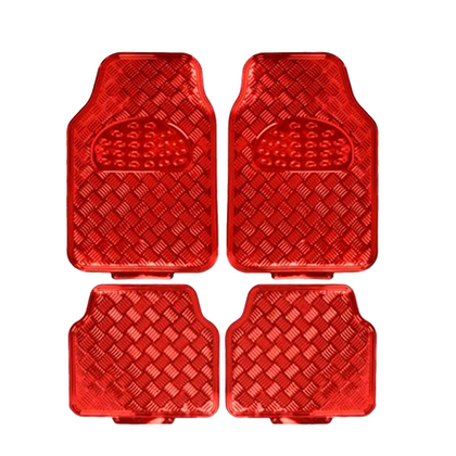 JUEGO TAPETES BRILLANTES ROJO PVC+NBR 4PCS