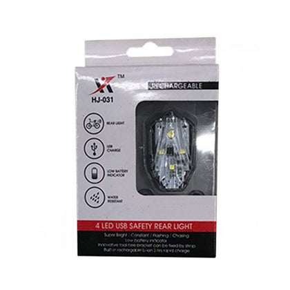 FLASH LIGHT PARA BICICLETA 6 LED RECARGABLE USB