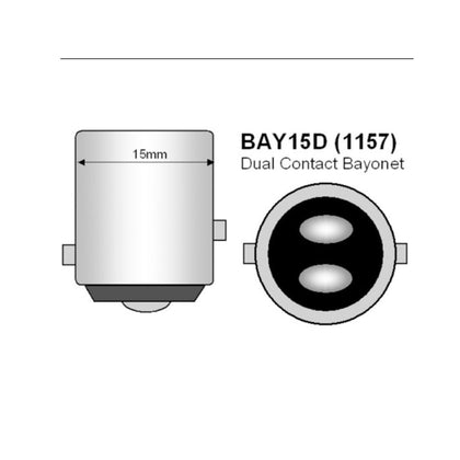 BOMBILL LED 1157 ROJO FASHER -FRENO