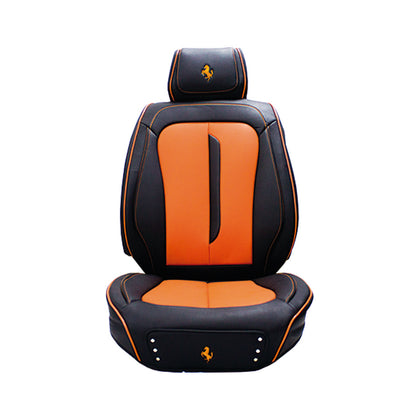 FORRO DE ASIENTO SUPER DELUXE NEGRO/NARANJA CUERINA