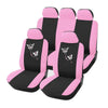 FORRO DE ASIENTO POLIESTER NEGRO/ROSADO -BORDADO MARIPOSA