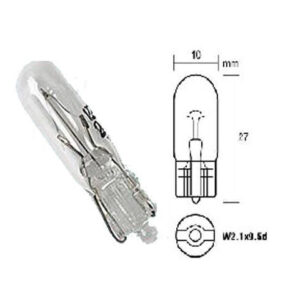 BOMBILLO HALOGENO 12V/5W UN CONTACTO (COLA PESCADO)