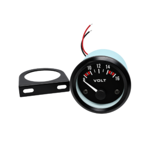 VOLTIMETRO NEGRO AGUJA BLANCA 16 VOLT