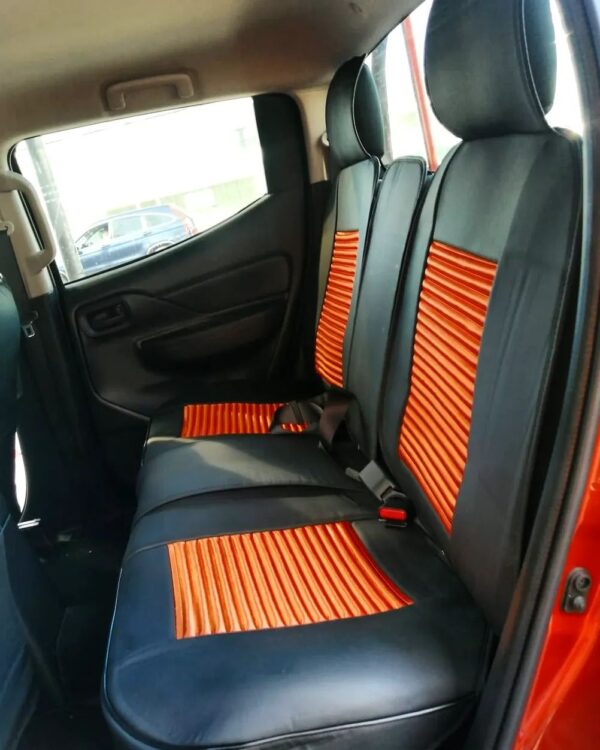 FORRO DE ASIENTO CUERINA SUPER PU NEGRO/NARANJA CUERINA - Image 3