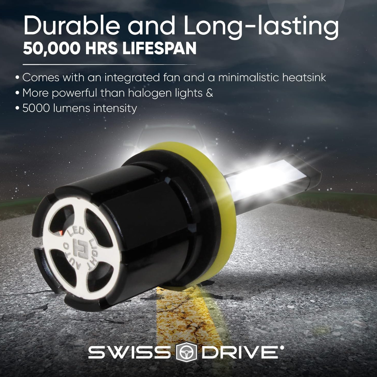 LUZ LED SWISS DRIVE 6000K 9005 (5000LM) (2PCS) - Image 5