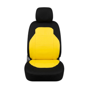 FORRO DE ASIENTO POLIESTER COLOR NEGRO/AMARILLO