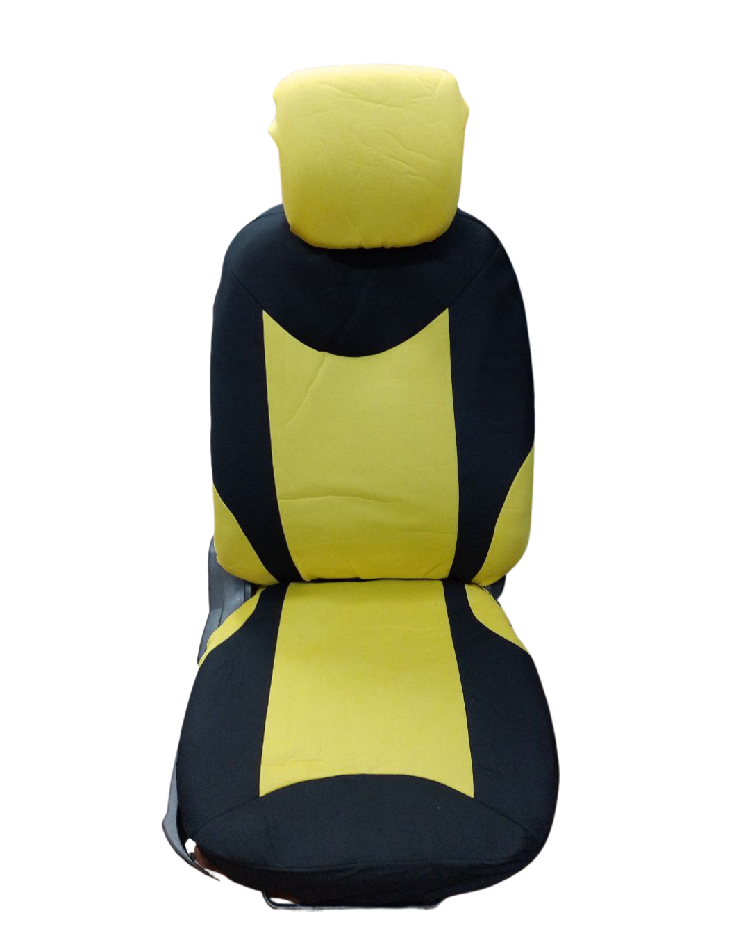 FORRO DE ASIENTO POLIESTER NEGRO/AMARILLO