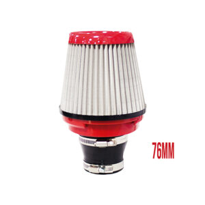FILTRO DE AIRE RACING 76MM COLOR ROJO