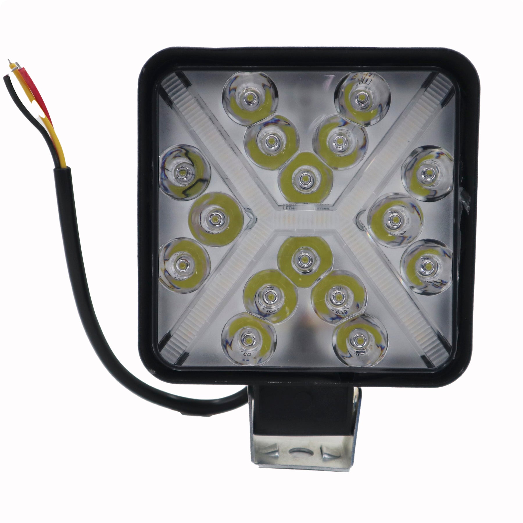 WORKING LED CON FLASHER BLANCO-AMBAR-110*110*25MM-