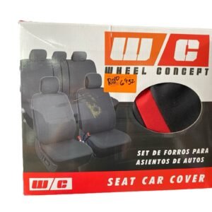FORRO DE ASIENTO POLIESTER NEGRO/ROJO
