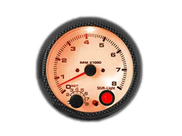 TACOMETRO 3 3/4" COLOR CARBONO 8.000 RPM - Image 2