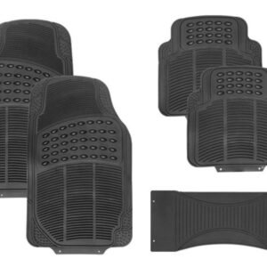 JUEGO TAPETES PVC 5 PCS COLOR NEGRO