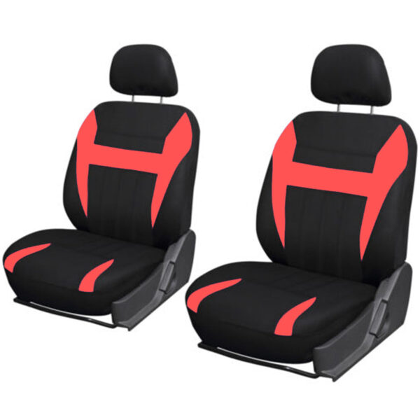 FORRO DE ASIENTO POLIESTER NEGRO/ROJO - Image 2