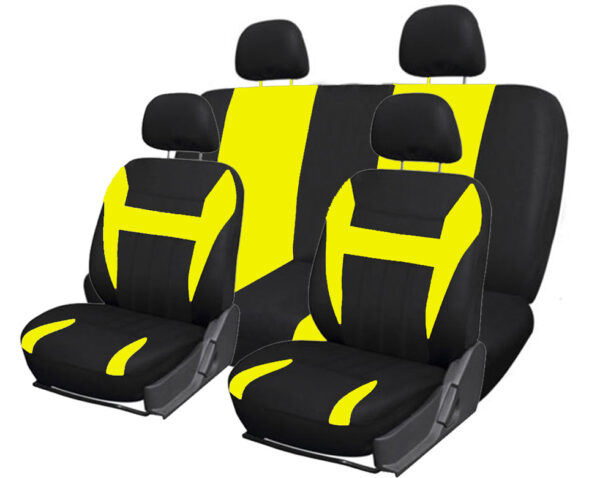 FORRO DE ASIENTO POLIESTER NEGRO/AMARILLO - Image 4
