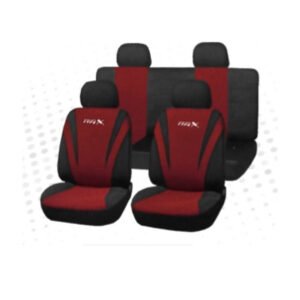 FORRO DE ASIENTO POLIESTER NEGRO/ROJO