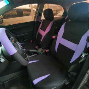 FORRO DE ASIENTO POLIESTER NEGRO/MORADO