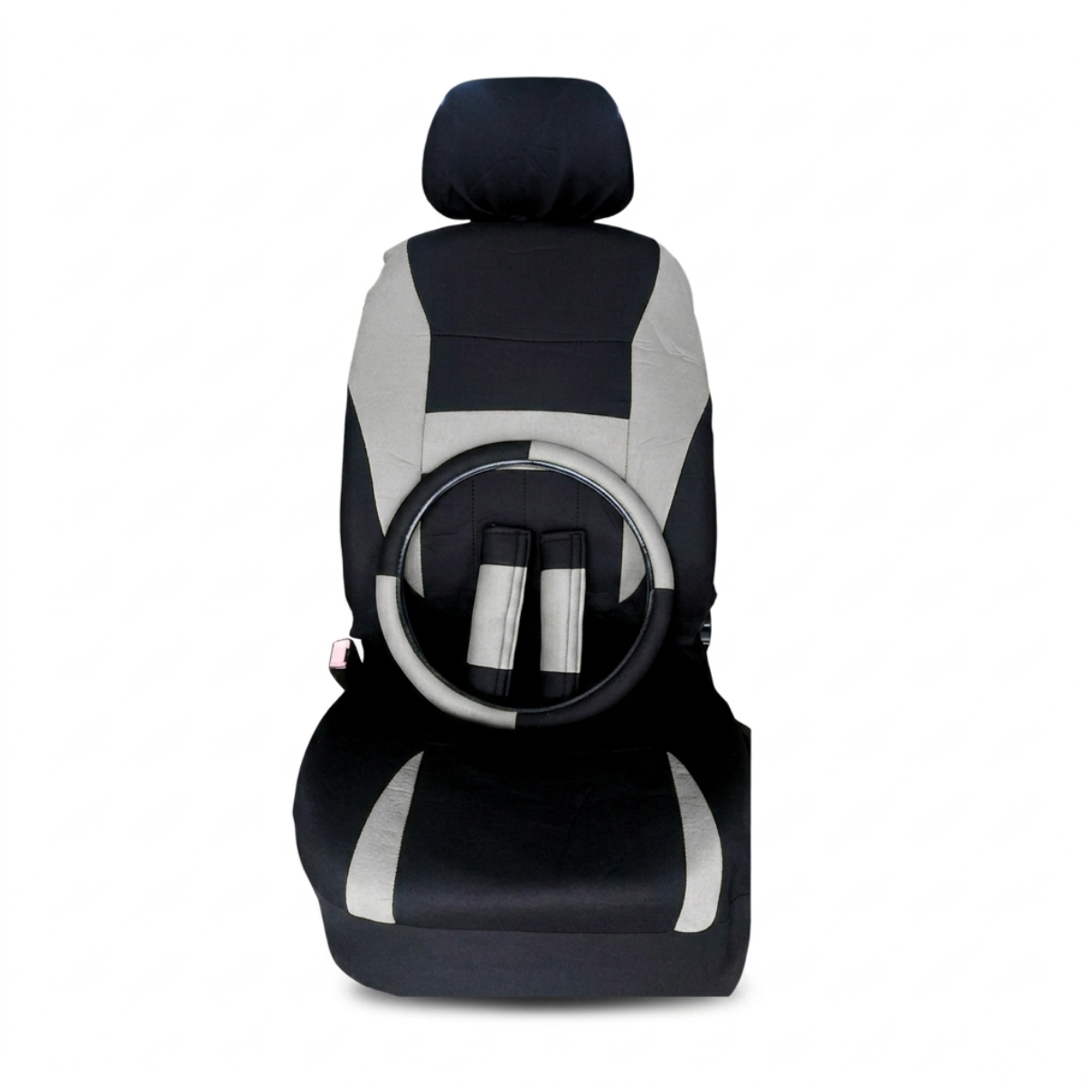 FORRO DE ASIENTO POLIESTER NEGRO/GRIS
