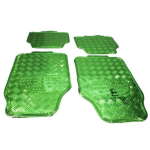 JUEGO DE TAPETES MTEALIZADO VERDE 4 PCS