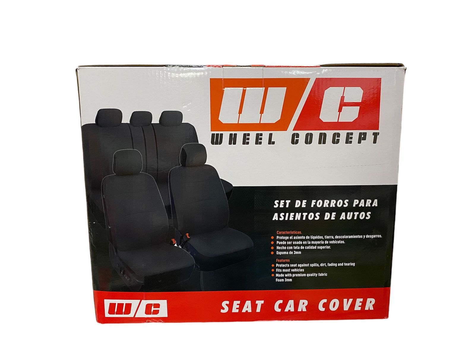 FORRO DE ASIENTO POLIESTER COLOR NEGRO/GRIS - Image 2