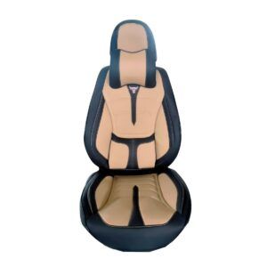 FORRO DE ASIENTO CUERINA NEGRO CON BEIGE