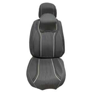 FORRO DE ASIENTO CUERINA GRIS CON NEGRO