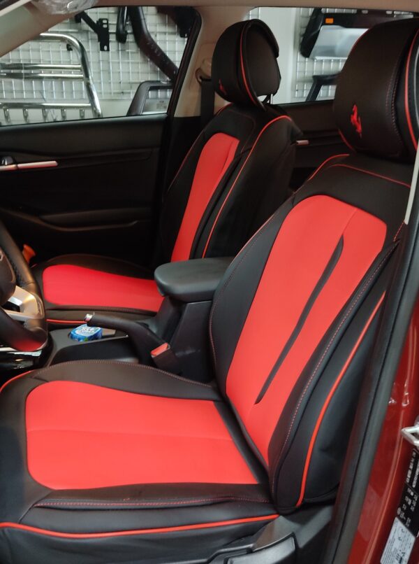 FORRO DE ASIENTO CUERINA CUERINA SUPER DELUXE NEGRO/ROJO - Image 2