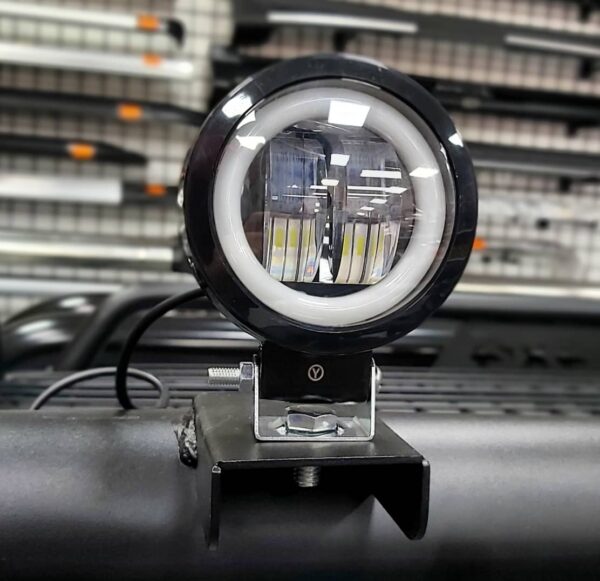 WORKING LED BLANCA BORDE AMBAR CUADRADO