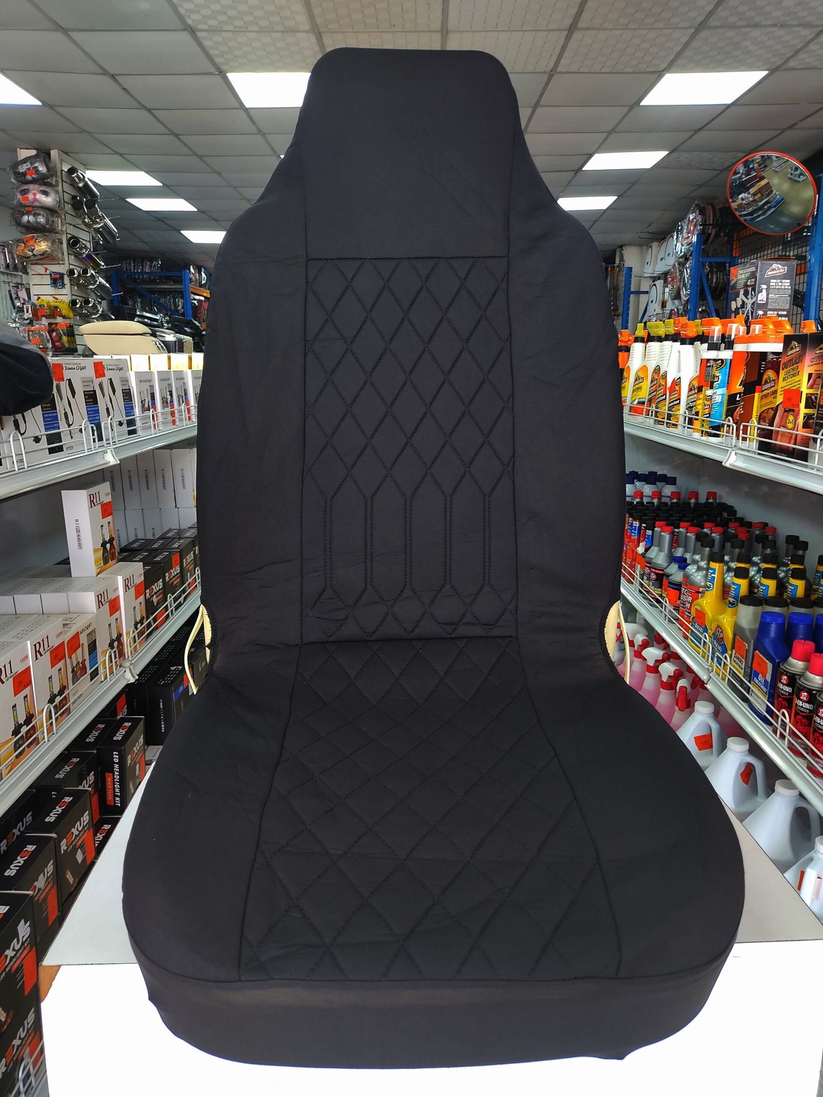 FORRO DE ASIENTO POLIESTER DE BUTACA NEGRO