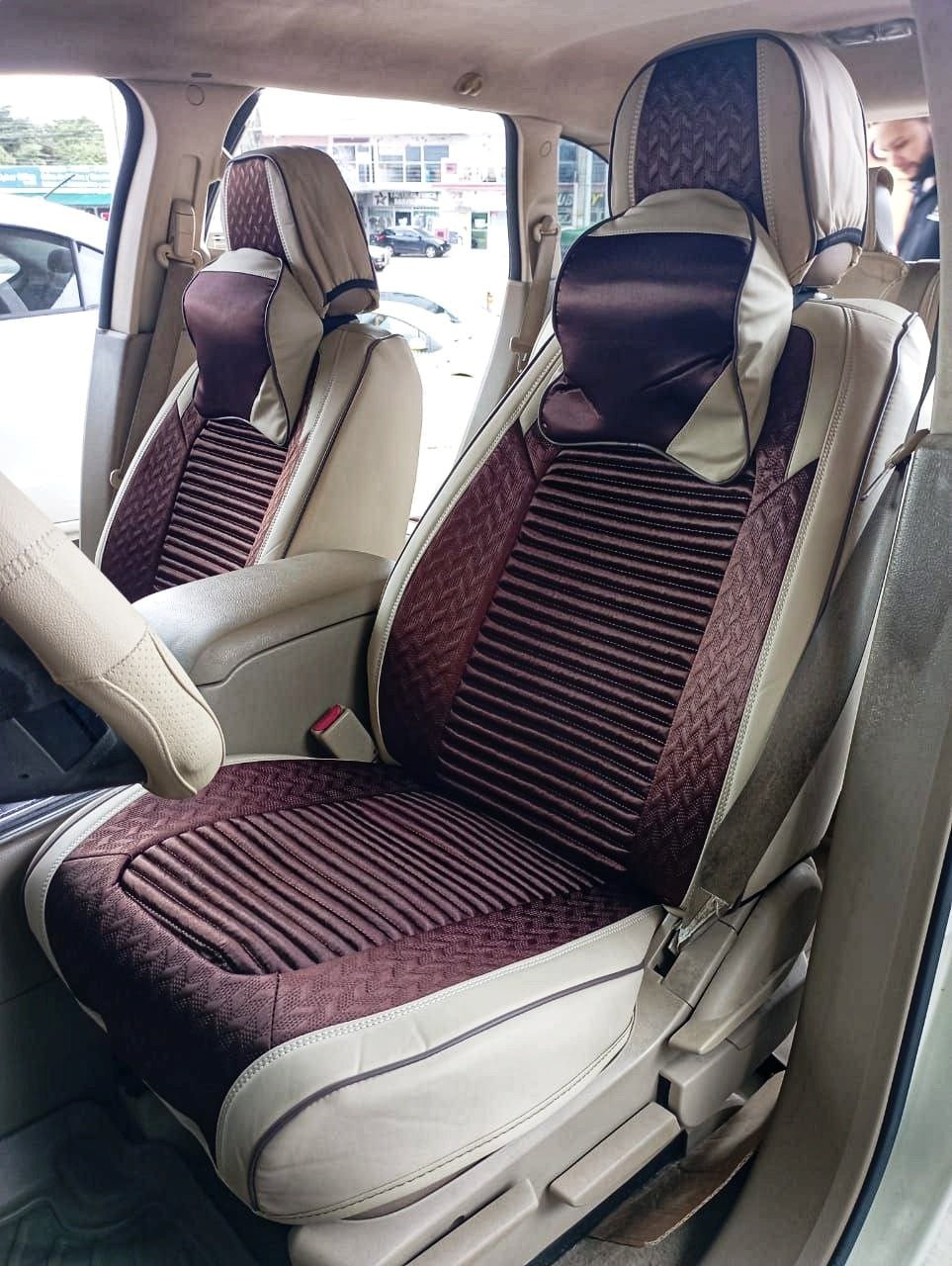 FORRO DE ASIENTO CUERINA-LINO BEIGE/CAFE - Image 2