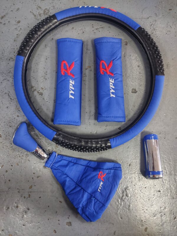 KIT AZUL DE CUBREVOLANTE/PROTECT CINTURON/PALANCA CAMBI