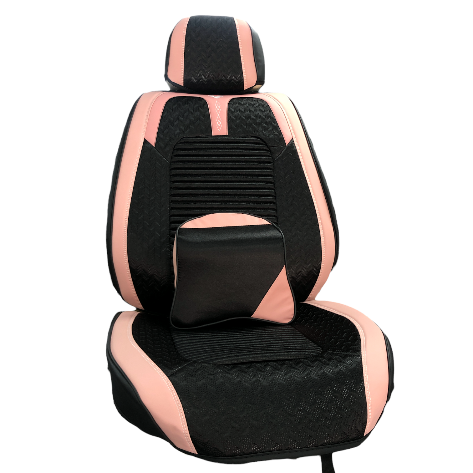 FORRO DE ASIENTO CUERINA-LINO ROSADO/NEGRO