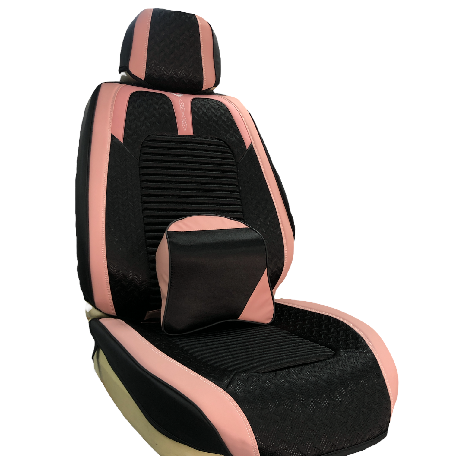 FORRO DE ASIENTO CUERINA-LINO ROSADO/NEGRO - Image 5