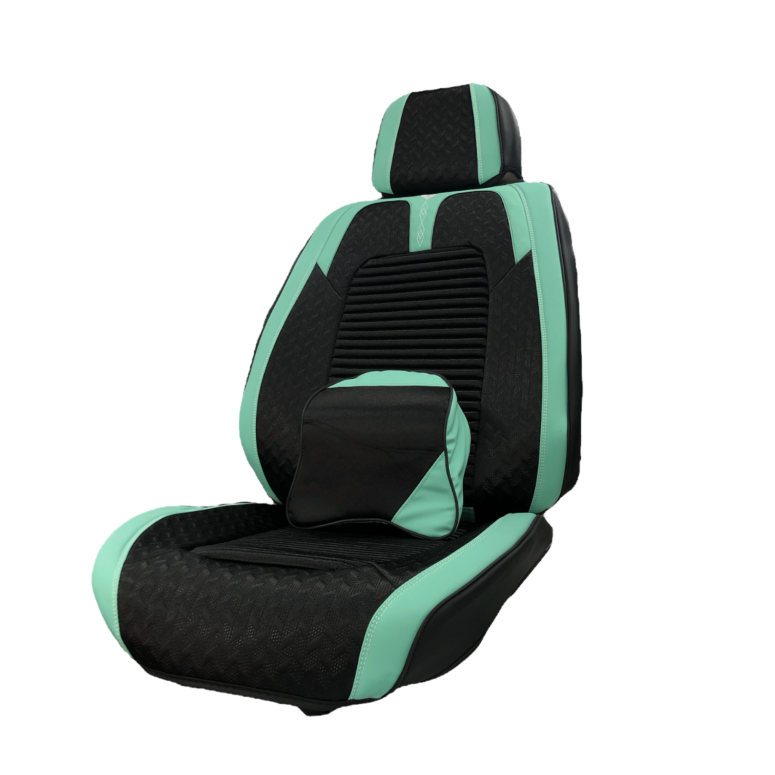 FORRO DE ASIENTO CUERINA-LINO CELESTE/NEGRO - Image 5