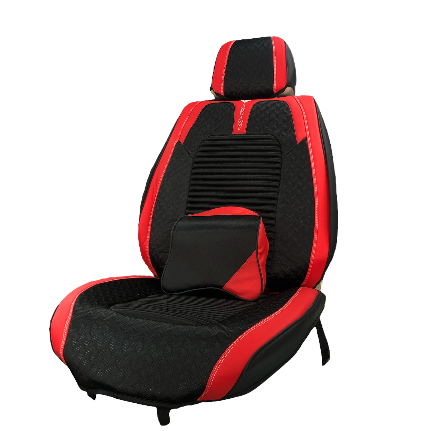 FORRO DE ASIENTO CUERINA-LINO ROJO/NEGRO - Image 4