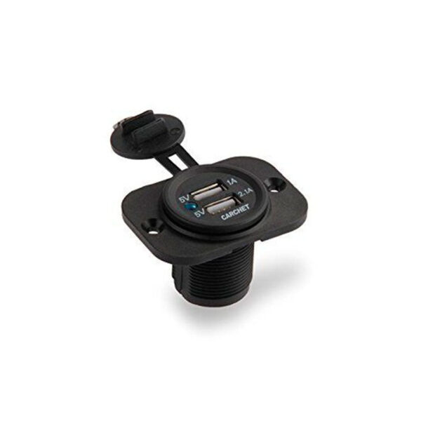CONECTOR CARGA USB 2 PUERTOS CUADRADO